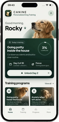 CANINE app on an iPhone